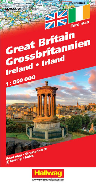 Great Britain : Ireland : Euro map = Grossbritannien : Irland Hallwag Kummerly Frey AG
