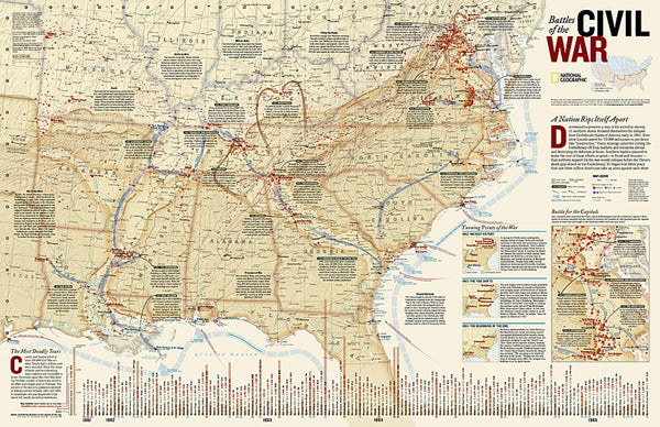 Battles of the Civil War National Geographic Maps