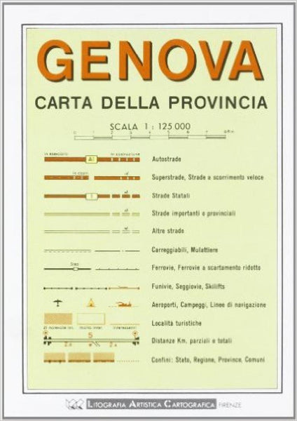 Genova : carta della provincia Litografia Artistica Cartografica
