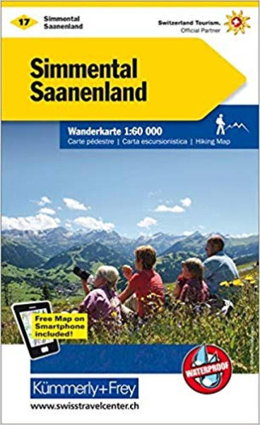 Simmental - Saanenland : Switzerland Hiking Map #17 Hallwag Kummerly Frey AG