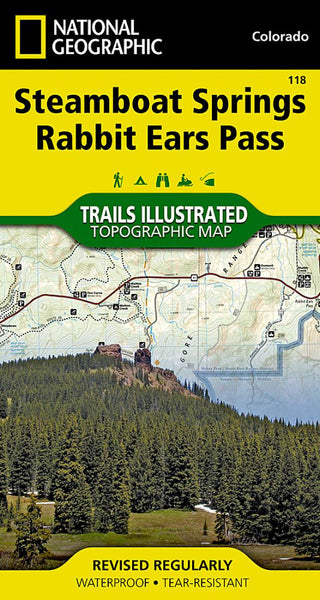 Steamboat Springs and Rabbit Ears Pass, Colorado, Map 118 National Geographic Maps