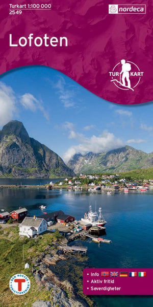 Lofoten 1:100,000 Trekking Map, #2549 Nordic Maps (Nordeca)