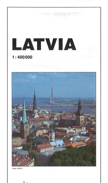 Latvia : 1:400,000 Road Map GiziMap