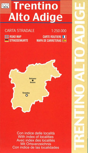 Trentino : Alto Adige : carta stradale 1:250,000 Litografia Artistica Cartografica
