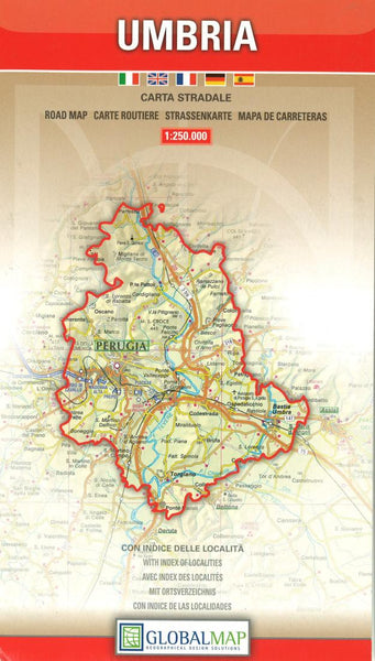 Umbria : carta stradale Litografia Artistica Cartografica