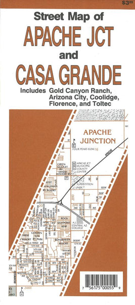 Street map of : Apache Jct : and : Casa Grande North Star Mapping