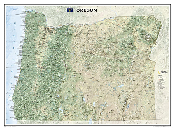 Oregon : wall map National Geographic Maps
