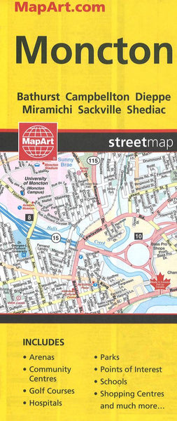 Moncton, NB City Map MapArt Publishing Corporation