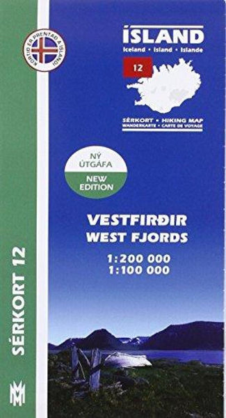 West Fjords Hiking Map Mál og menning