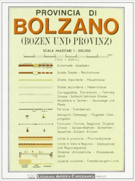 Provincia di Bolzano (Bozen und Provinz) Litografia Artistica Cartografica