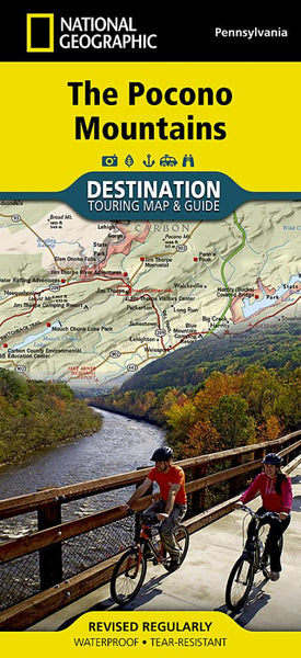 Pocono Mountains, PA, DestinationMap National Geographic Maps