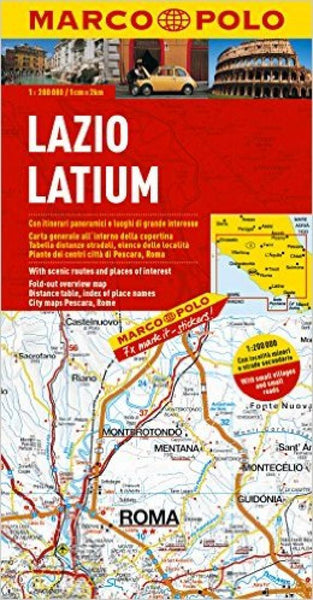 Lazio Road Map Marco Polo Travel Publishing Ltd