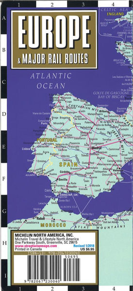StreetWise Europe and Major Rail Routes Streetwise Maps, Inc