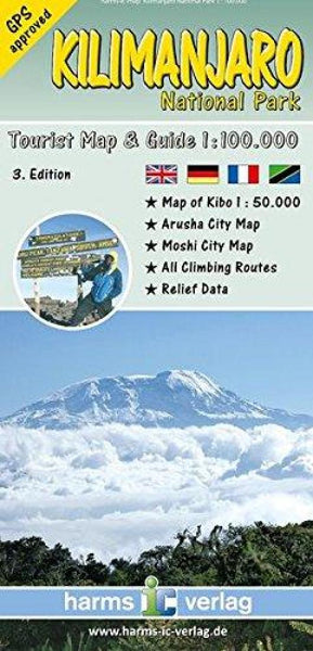 Kilimanjaro National Park, Tourist Map and Guide Harms IC Verlag