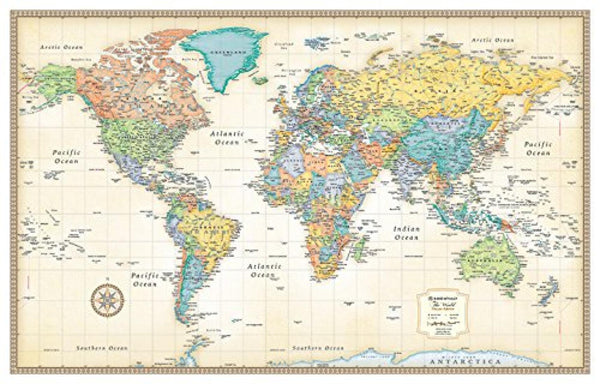 Rand McNally Classic World Wall Map - Laminated Rand McNally