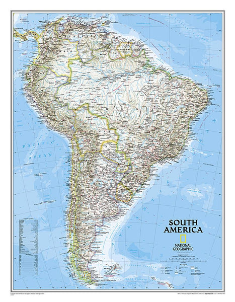 South America [classic, tubed] National Geographic Maps