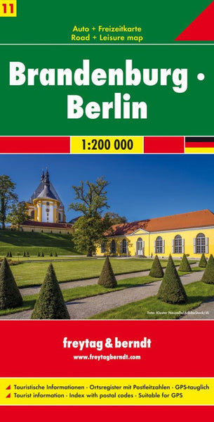 Brandenburg Berlin 1:200 000 auto freizeitkarte = Brandenburg Berlin 1:200 000 road leisure map Freytag & Berndt