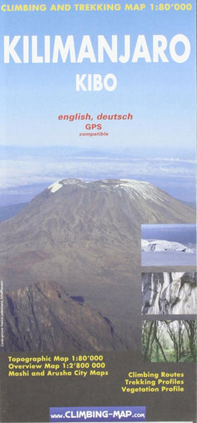 Kilimanjaro & Kibo Climbing Map Climbing-Map.com