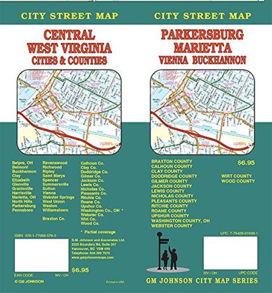 Parkersburg : Marietta : Vienna : Buckhannon : city street map = Central West Virginia : cities & counties : city street map GM Johnson