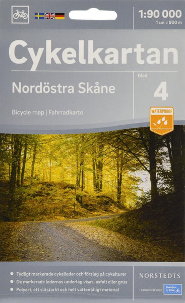 Cykelkartan Blad 4 Nordöstra Skåne Norstedts