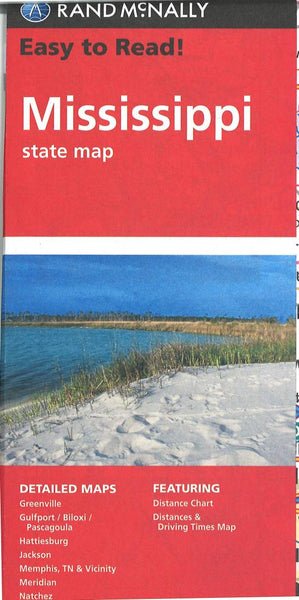 Mississippi Easy-To-Read Road Map Rand McNally