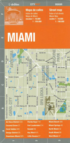Miami : Bilingual Street Map deDios Editores