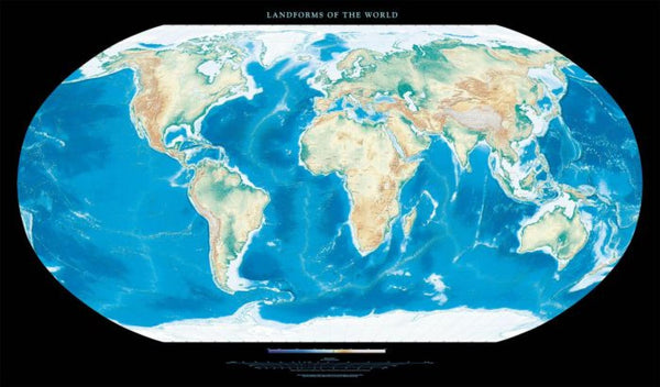 Landforms of the world [35x60, Laminated] Raven Maps