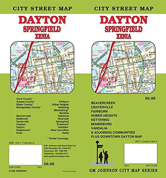 Dayton, Ohio City Street Map GM Johnson
