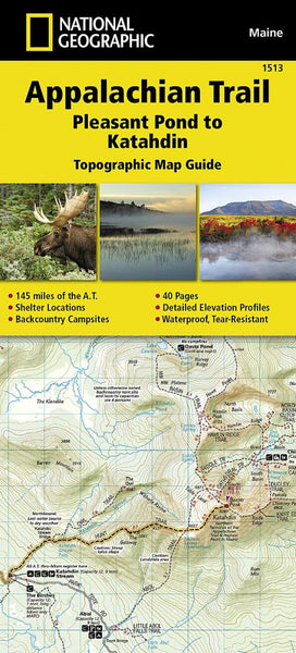 Appalachian Trail : Pleasant Pond to Katahdin : topographic map guide National Geographic Maps