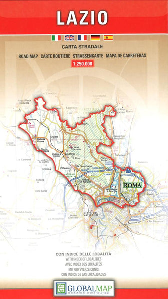 Lazio : carta stradale Litografia Artistica Cartografica