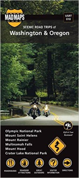 Scenic road trips of Washington & Oregon MAD Maps