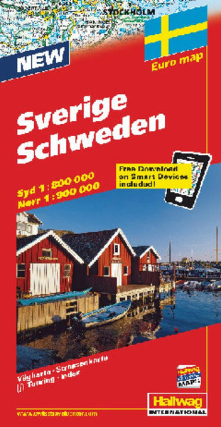 Sverige : euro map = Schweden : = Sweden : road map Hallwag Kummerly Frey AG