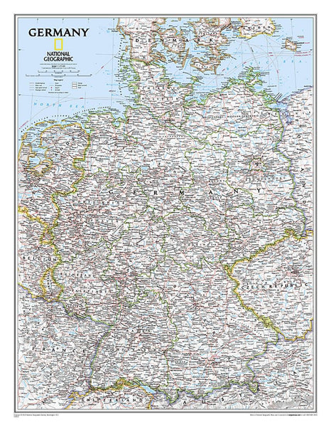 Germany : political map National Geographic Maps