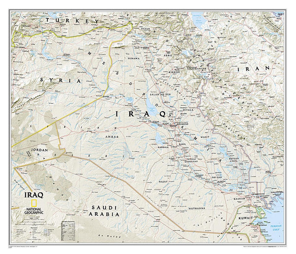 Iraq Classic Wall Map [Laminated] National Geographic Maps