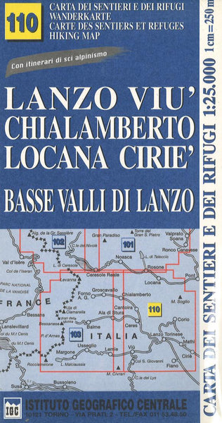 Lanzo Viu' Chialamberto, Locana, Cirie', Basse Valli di Lanzo Istituto Geografico Centrale S.R.L.