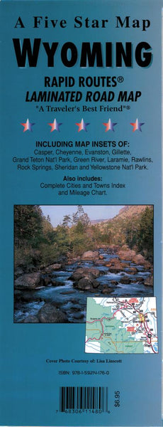 Wyoming : Rapid Routes : laminated road map Five Star Maps Inc