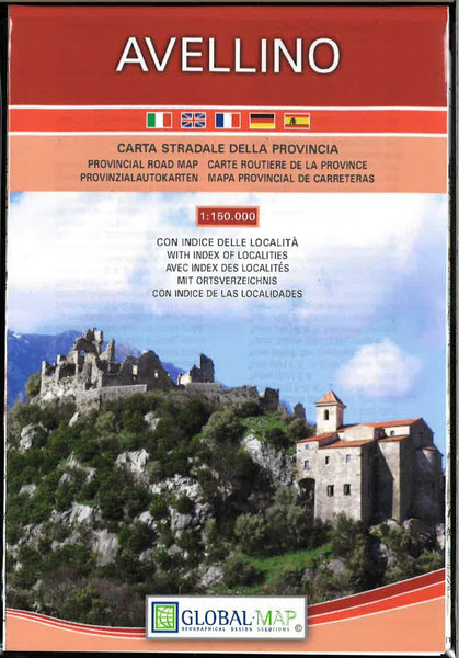 Avellino Provincial Road Map: carta stradale della provincia Litografia Artistica Cartografica