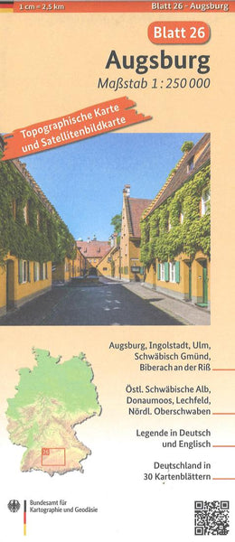 Augsburg 1:250 000, blatt 26 Bundesamt für Kartographie und Geodäsie