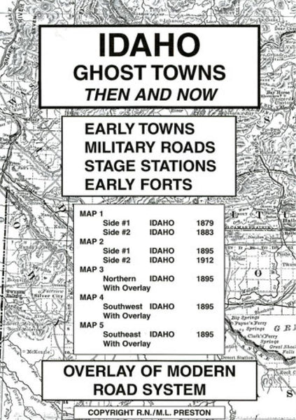 Idaho, Ghost Towns, 5-Map Set, Then and Now Northwest Distributors