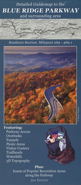 Blue Ridge Parkway Map - Southern Section Outdoor Paths Publlishing