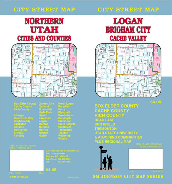 Logan : Brigham City : Cache Valley : city street map = Northern Utah : cities and counties : city street map GM Johnson