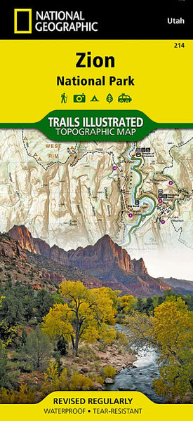 Zion National Park, Map 214 National Geographic Maps