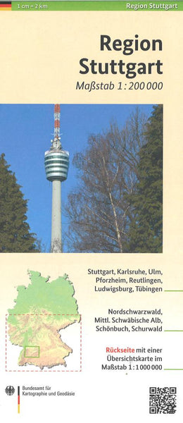 Stuttgart Regional Map Bundesamt für Kartographie und Geodäsie