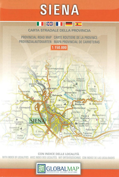 Siena : carta stradale della provincia Litografia Artistica Cartografica