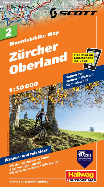 Zürcher Oberland : mountainbike map : 2 Hallwag Kummerly Frey AG