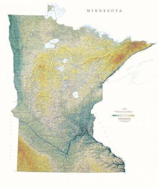 Minnesota [Physical, 49x41] Raven Maps