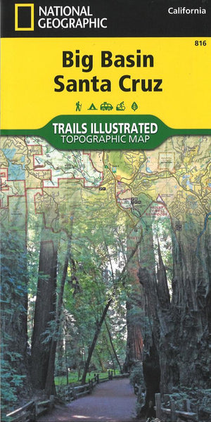 Big Basin and Santa Cruz, Map 816 National Geographic Maps