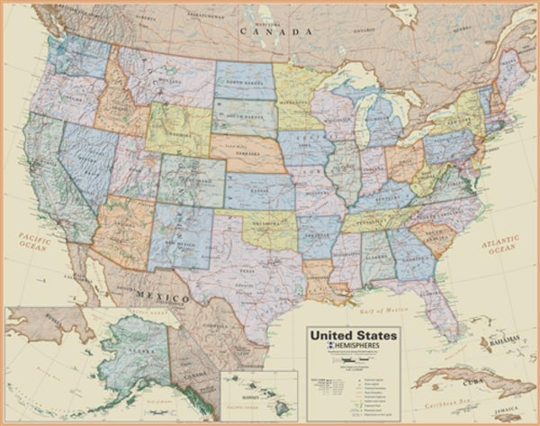 United States : hemispheres Round World