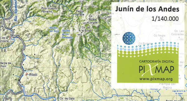 Junin de los Andes Topographic Maps Pixmap