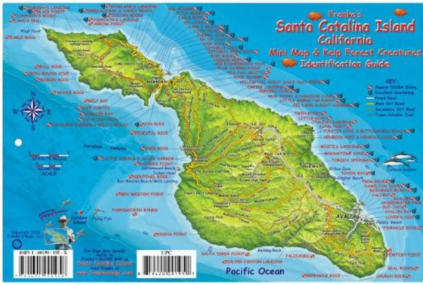 California Fish Card, Santa Catalina Island Frankos Maps Ltd.